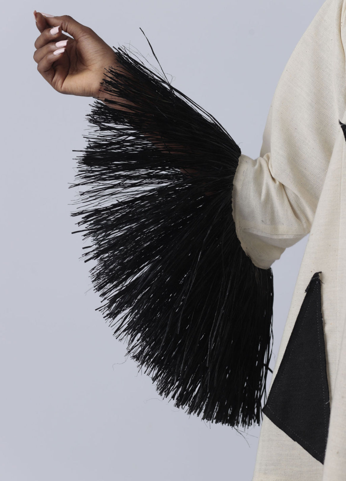 EKI KERE White Raffia Doll Mini Dress