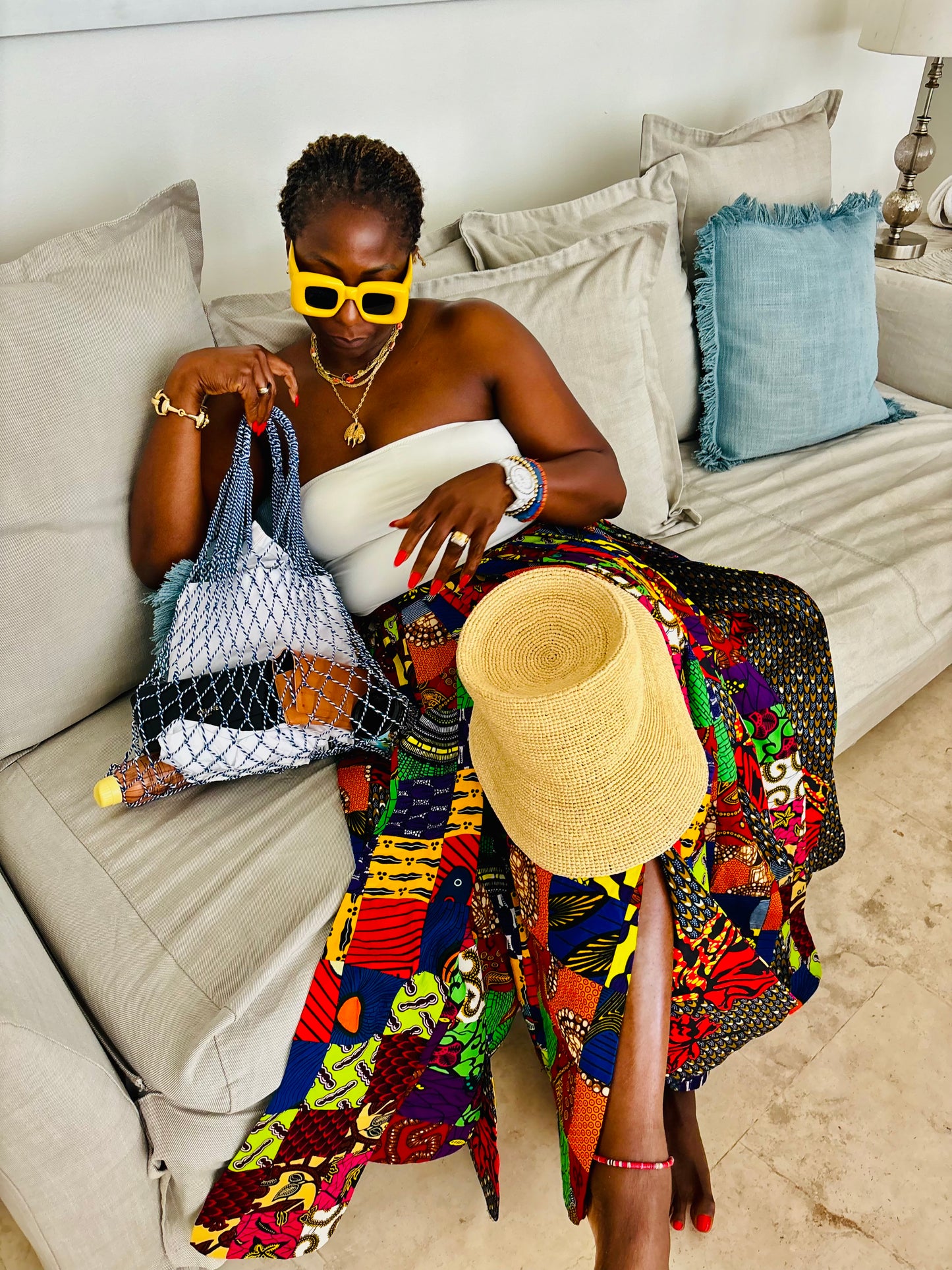 ITUEN BASI Raliat Gumbo Wrap Skirt