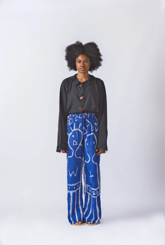 EKI KERE Blue Cotton Pants