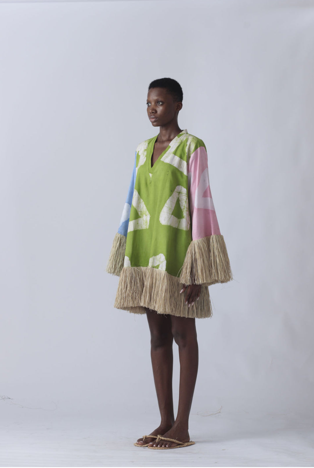 raffia mini dress OSCAR DE LA RENTA Embellished raffia mini dress