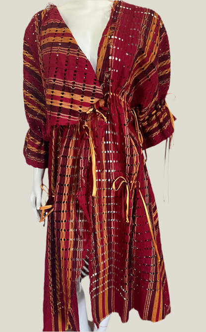 ITUEN BASI Morinsojo Red Coat Dress