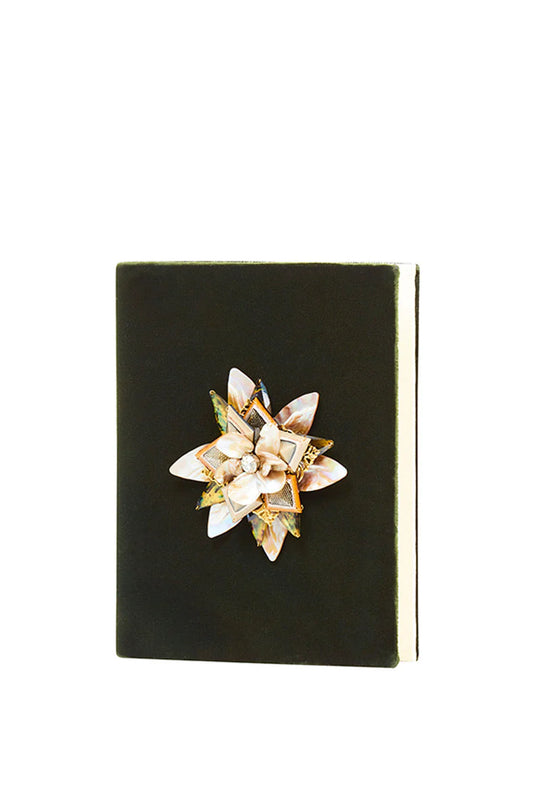 LARALLAN Tofe Olive Book Clutch