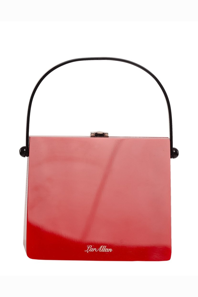 LARALLAN Jamilah Acrylic Top Handle in Red