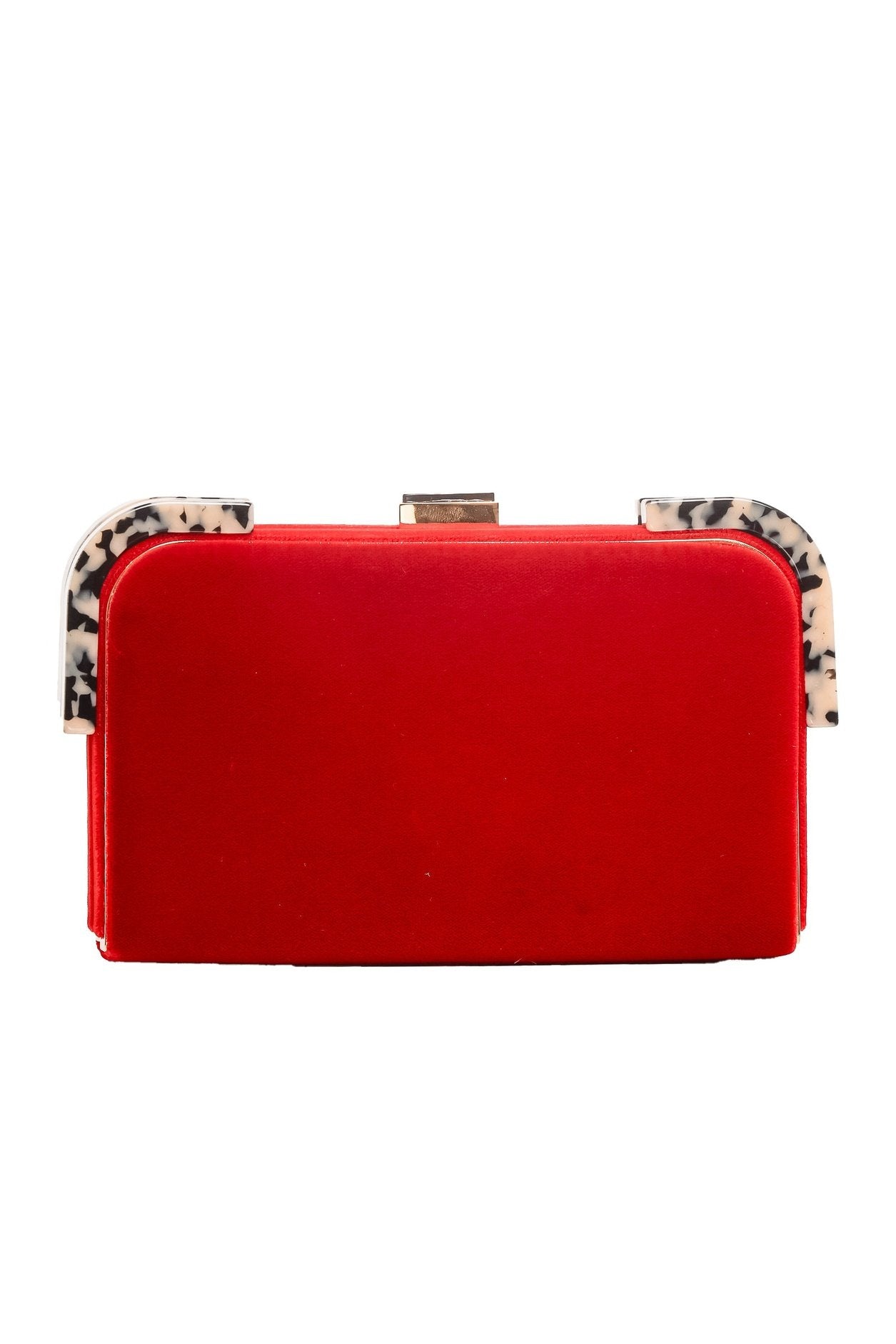 LARALLAN Liz Clutch in Red