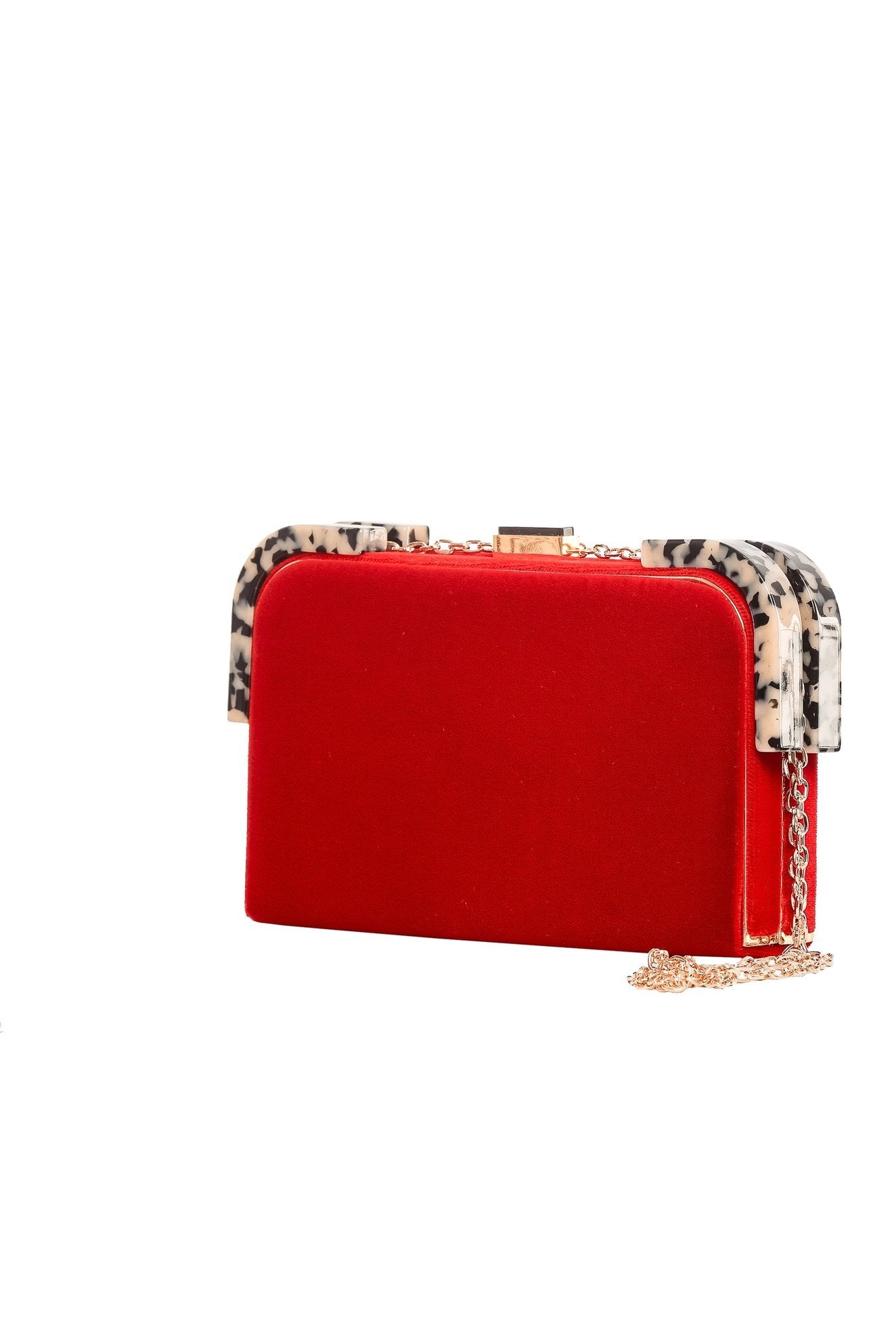 LARALLAN Liz Clutch in Red