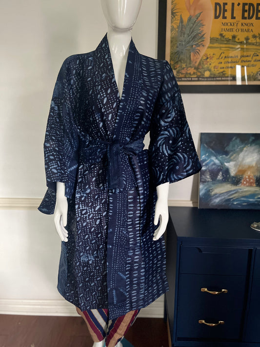 ITUEN BASI Indigo Kimono