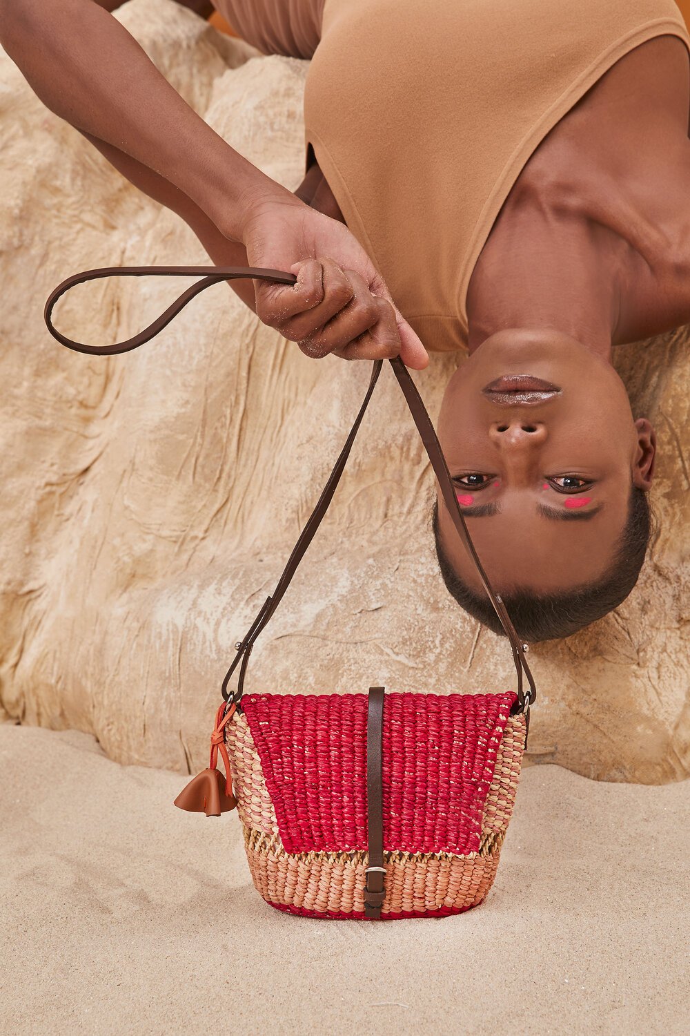 AAKS Bika Ruby Raffia Bag