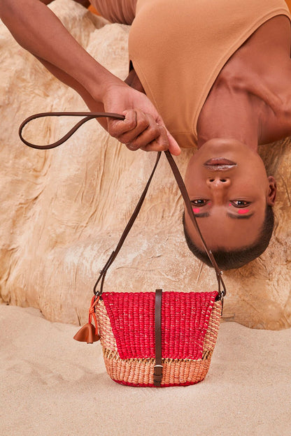 AAKS Bika Ruby Raffia Bag