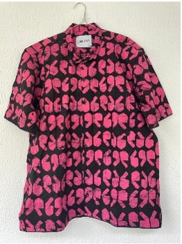 OBIDA Pink and Black Short Sleeve Shirt